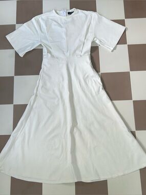 Toit Volant Ivory Fit & Flare Midi Dress XS Made in USA